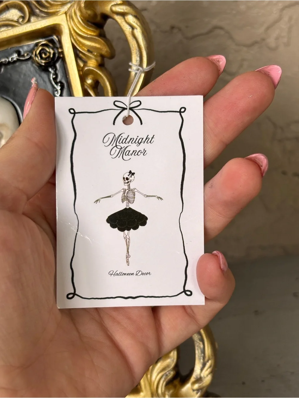 Gold Framed Gothic Skeleton Wedding Portrait